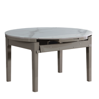 QuanU 全友 670102A 岩板餐桌椅组合 一桌四椅 1.2m 月色灰