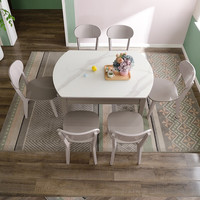 QuanU 全友 670102A 现代简约岩板餐桌椅组合