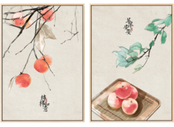 海龙红 安娜《吉祥水果系列》 43x60cm 新中式餐厅装饰画