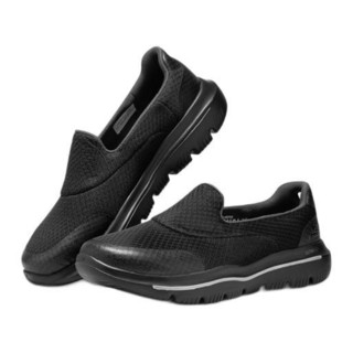 SKECHERS 斯凯奇 GO WALK系列 男士低帮休闲鞋 661005 黑色 39.5