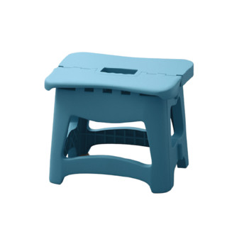 葛诺 简易折叠凳子 北欧蓝 小号 两个装