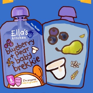 Ella's kitchen 艾拉厨房 有机酸奶果泥 英版 3段 蓝莓香梨味 100g