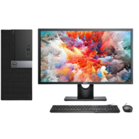 DELL 戴尔 OptiPlex 7080 MT 27英寸 商务台式机 黑色 (酷睿i7-10700、GTX 1660 4G、16GB、256GB SSD+1TB HDD、风冷)