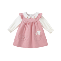 DAVE&BELLA 戴维贝拉 DBZ19043 女童连衣裙 深粉色 140cm