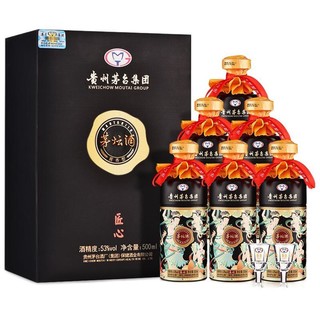 MOUTAI 茅台 茅坛酒 匠心 飞天仙女图 53%vol 酱香型白酒 500ml*6瓶 礼盒装