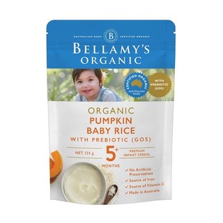 BELLAMY'S 贝拉米 有机米粉 澳版 2段 南瓜味 125g*4袋