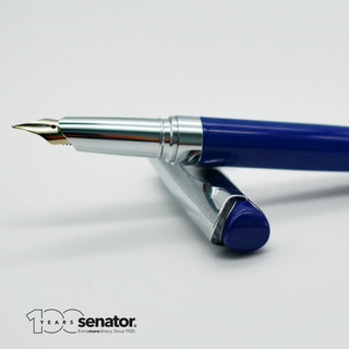 德国进口senator胜奈德visir微思系列蓝色F尖吸墨器钢笔签字笔商务办公礼品笔0056_blue