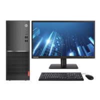 Lenovo 联想 扬天 M7200d 23英寸 商用台式机 黑色 (锐龙 R3-2200G、核芯显卡、8GB、256GB SSD+1TB HDD、风冷)