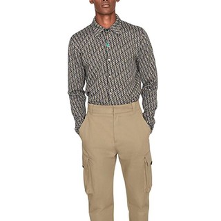 Dior 迪奥 Oblique 男士长袖衬衫 023M550AT099_C170 米色 S