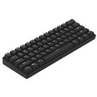 ROYAL KLUDGE RK61 61键 2.4G蓝牙 多模无线机械键盘 黑色 RK茶轴 白光
