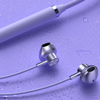 固质 L1 半入耳式颈挂式动圈降噪蓝牙耳机 熏衣紫
