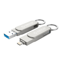 Orico/奥睿科 苹果手机u盘64g高速USB3.0OTG双接口双头安卓电脑三合一金属移动多功能32GU盘