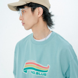 NOTHOMME BLUE系列 男女款圆领短袖T恤 21TMT025 浅绿色 XL