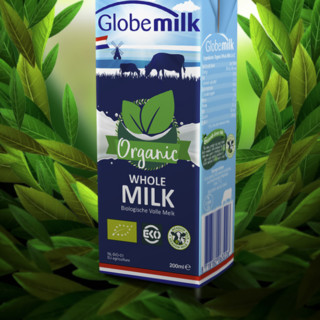 Globemilk 荷高 有机全脂纯牛奶 200ml*24盒