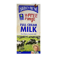 HARVEY FRESH 哈威鲜 全脂纯牛奶 1L*12盒