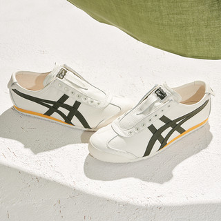 Onitsuka Tiger 鬼塚虎 MEXICO 66 SLIP-ON系列 中性休闲运动鞋 1183B815-101 白色/绿色 43.5