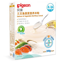 Pigeon 贝亲  三文鱼蔬菜营养米粉 4段 200g