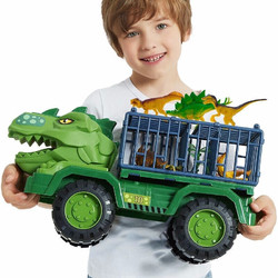 Yu Er Bao 育儿宝 玩具恐龙车38cm长+3只恐龙+恐龙蛋1颗+树1棵