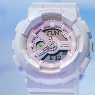 CASIO 卡西欧 BABY-G G-LIDE运动系列 43.4毫米石英腕表 BA-110PL-7A1PR