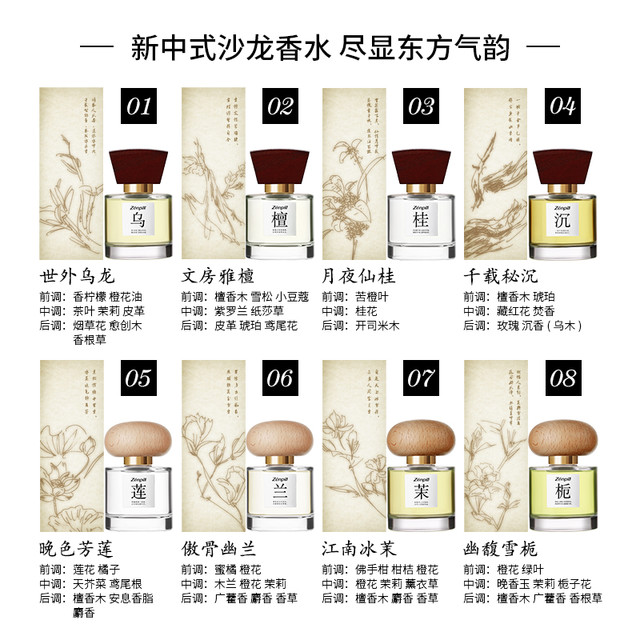 U先试用赞璞新中式沙龙试管香水5ml 8种香型