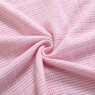 puraspace 绵竹针织洞洞毯 粉色 130*160cm