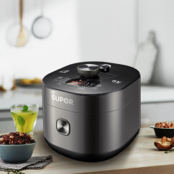 supor苏泊尔全自动智能预约电压力锅5l家用蒸笼上蒸下煮触控面板球釜