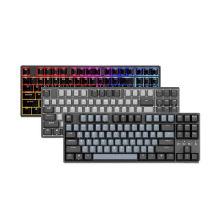 DURGOD 杜伽 Taurus K320 NS版 87键 有线机械键盘 深灰紫 Cherry红轴 RGB