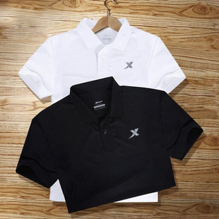 XTEP 特步 男子POLO衫 882129029159 黑色 XL