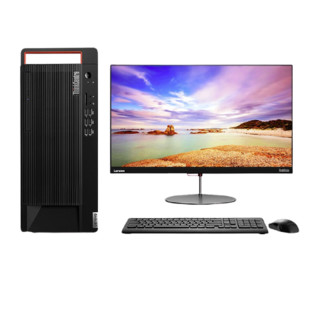 Lenovo 联想 ThinkCentre M730t 十代酷睿版 21.5英寸 商用台式机 黑色(酷睿i5-10500、核芯显卡、16GB、256GB SSD+1TB HDD、风冷)