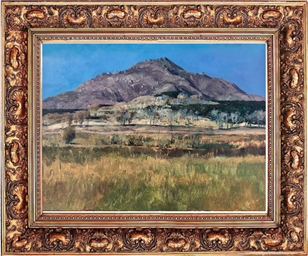 artmorn 墨斗鱼艺术 纪钧译 高山风景油画原作《石山》30x40cm 布面