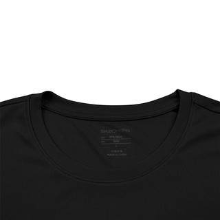 SKECHERS 斯凯奇 男子运动T恤 P221M079/0018 碳黑色 XL