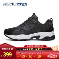 Skechers斯凯奇官方 明星同款熊猫鞋老爹鞋运动休闲鞋小白鞋男999307 黑色/BLK 41