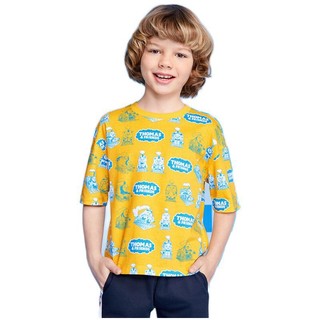 Baleno 班尼路 8721101B425 男童印花T恤 托马斯和朋友联名款 柠檬黄 110cm