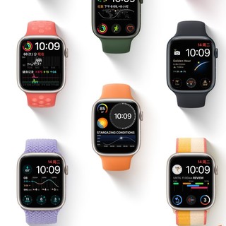 Apple 苹果 Watch Series 7 智能手表 45mm GPS+蜂窝网络款 铝金属表壳（血氧）