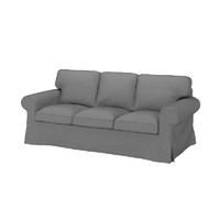 IKEA 宜家 EKTORP 爱克托 欧式复古沙发 三人位 淡灰色