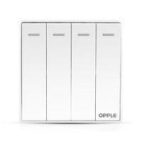 OPPLE 欧普照明 DS-K051042A 开关面板 四开单控 白色