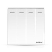 OPPLE 欧普照明 DS-K051042A 开关面板 四开双控 白色
