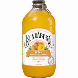BUNDABERG 宾得宝 澳州原装进口 宾得宝（Bundaberg）含气蜜桃饮料375ml玻璃瓶装 食品饮品汽水