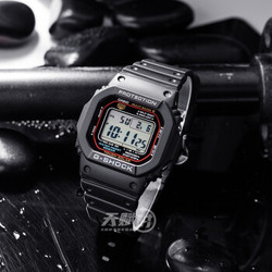 CASIO 卡西欧 男表 G-SHOCK方块电子表防水运动方形手表 小红圈太阳能电波款GW-M5610-1