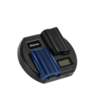 IIano 绿巨能 LIano 绿巨能 EN-EL15 相机电池快速充电器 黑色 2槽