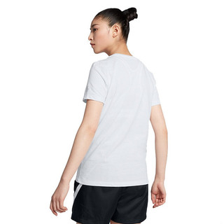 NIKE 耐克 女子运动T恤 CI9342-100 白色 S