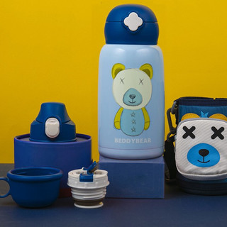 BEDDYBEAR 杯具熊 RT105-630 儿童保温杯+倒水盖+吸管盖+直饮盖 口袋款 630ml 熊