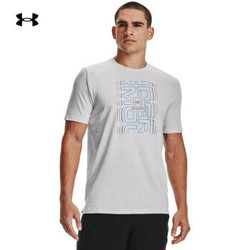 UNDER ARMOUR 安德玛 官方UA Graphic 2男子跑步运动短袖T恤1362995 灰色014 XL