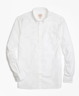 Brooks Brothers 布克兄弟 Solid White End-on-End Sport Shirt