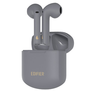 EDIFIER 漫步者 LolliPods Plus 半入耳式真无线降噪蓝牙耳机 雅灰色