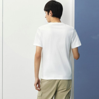 HLA 海澜之家 男士圆领短袖T恤 THNTBJ2D279A 米白花纹 M