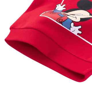 Disney 迪士尼 203T1149 男童卫衣套装 大红 110cm
