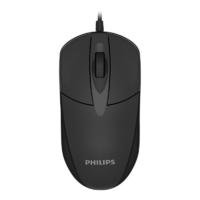 PHILIPS 飞利浦 SPK7105 有线鼠标 1000DPI 黑色