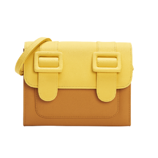 merimies拼色系列女士剑桥包cb015黄色拼色中号