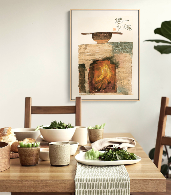 40x50cm 餐厅装饰双联饭厅厨房挂画日式简约玄关画多少钱-什么值德蝌